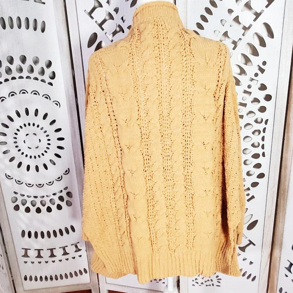 POL Chunky Cable Knit Cardigan Bohemin Size M